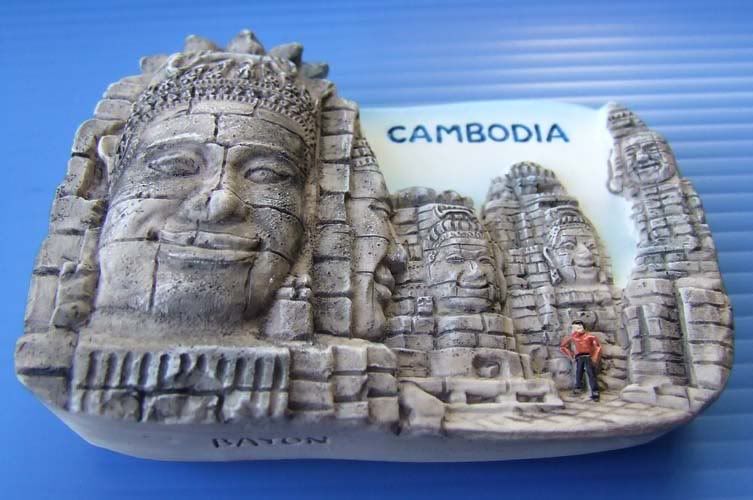 New Angkor Wat Thom Bayon,Khmer Cambodia 3D Fridge Magnet  