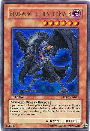 YuGiOh 5Ds Blackwing   Elphin the Raven RGBT EN013 Ultra Rare