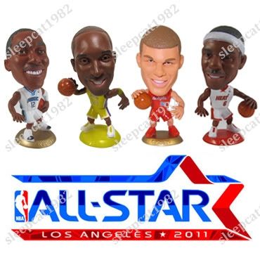 4Pcs NBA Basketball 2.6 Toy Doll Figure Jersey AllStar  