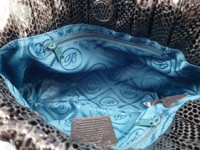 Brighton BREE Black Snake Skin Leather Handbag Purse Retail $265 NEW 