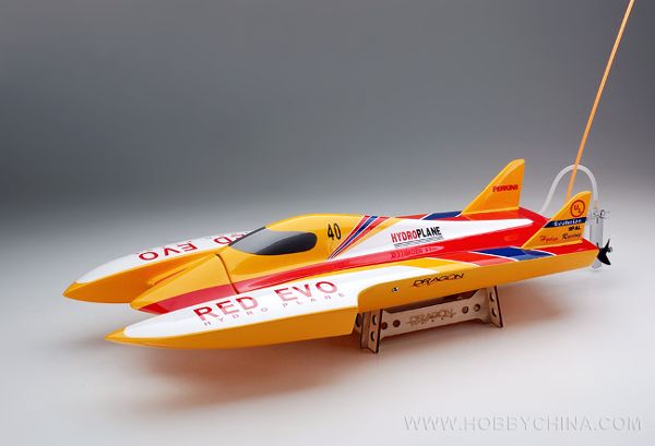 RED EVO HYDRO PLANE BRUSHLESS RACING BOAT EXTREME  