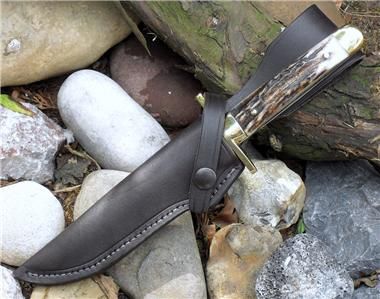 GEORGE WOSTENHOLM 10.5 IXL JIM BOWIE STAG HANDLE KNIFE  