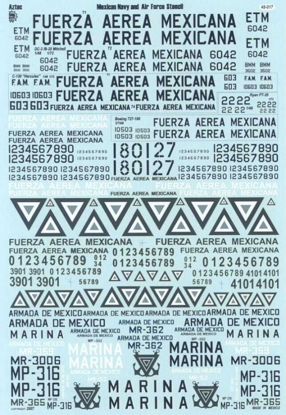   mexican navy air force insignia company aztec decals stock number 48