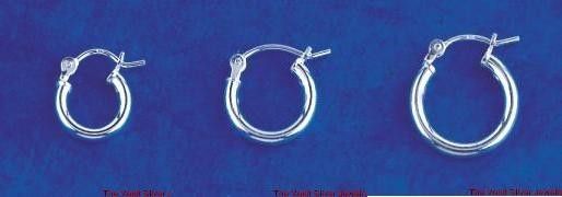 925 Sterling Silver Hinged Hoop Earrings 3 pair set  