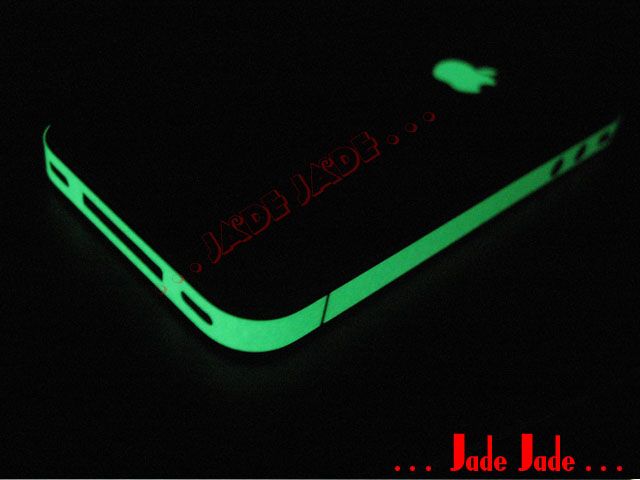 GLOW IN DARK iPhone 4 Bumper Skin Shield Decal Sticker  