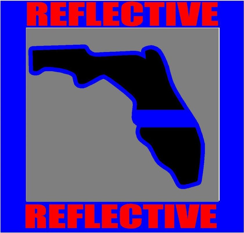 THIN BLUE LINE POLICE FLORIDA DECAL STICKER 4  