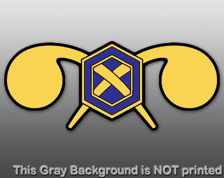 US Army Chemical Corps Insignia Sticker   decal seal emblem logo CBRN 