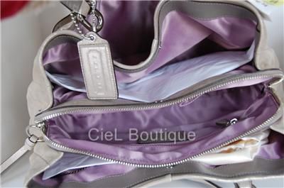 NWT New Authentic Coach 18773 CHELSEA Metallic Leather Carryall Bag 