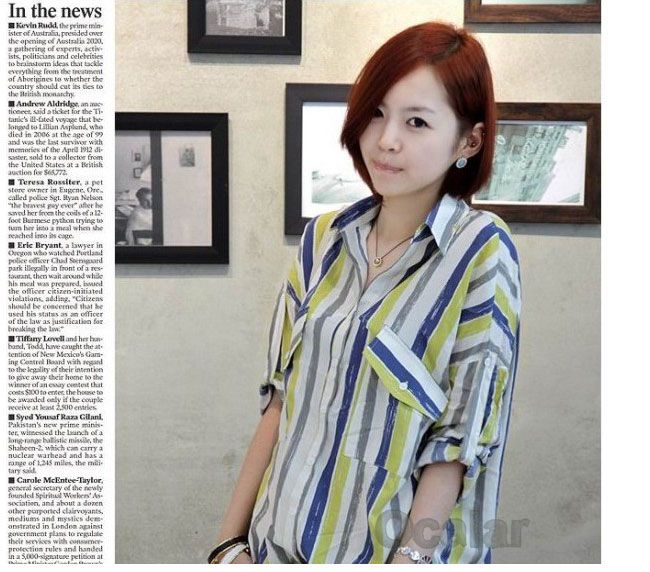 New Stylish Korean Women Half Sleeve Stripe shirt Blouse Loose Dress 