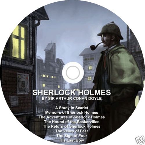 SHERLOCK HOLMES 8 full  audio books on DVD + BONUSES  