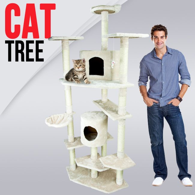 80 Cat Tree Condo Furniture Scratch Post Pet House Large Kitten 